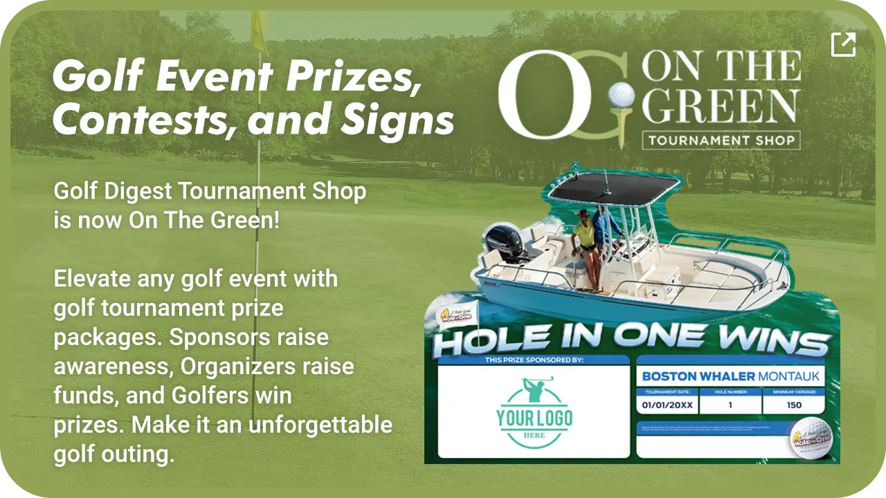 On The Green Tournamnet Shop - Golf Event Prizes, Contests, and Signs